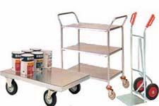 stainless and zinc plated trolleys